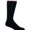 Socks * | New Dan Post Over The Calf Black Boot Socks