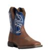 Western Boots * | Less Expensive Ariat Sorting Pen Easy Fit Blue Top Boy'S Little Kid Boots