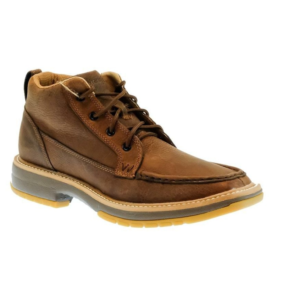 Shoes * | Less Expensive Wrangler Footwear Cinnamon Square Moc Toe Lace Up Men'S Shoe