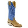 Western Boots * | Less Expensive Olathe Blue Sinsation And Tan Newman Women'S Boots