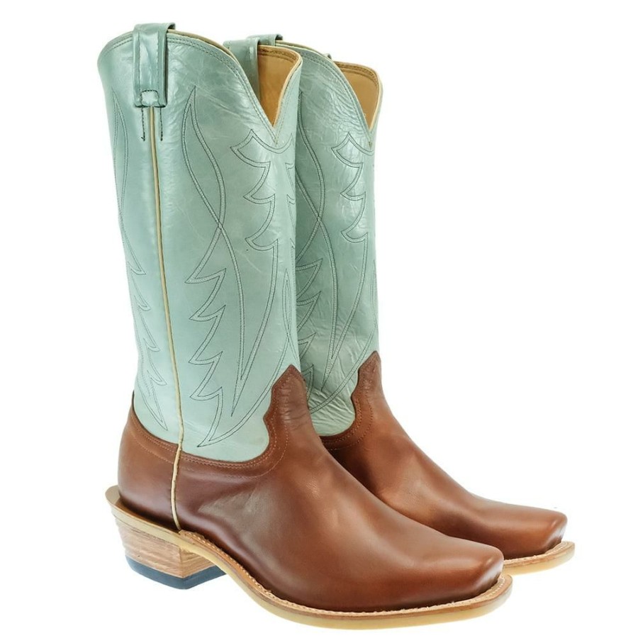 Western Boots * | Best Choice Fenoglio Cognac Opu With Robins Egg Blue Men'S Boots