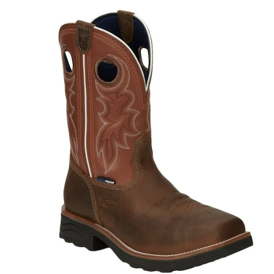 Western Boots * | Official Tony Lama Fireball Composite Toe Waterproof Men'S Work Boots