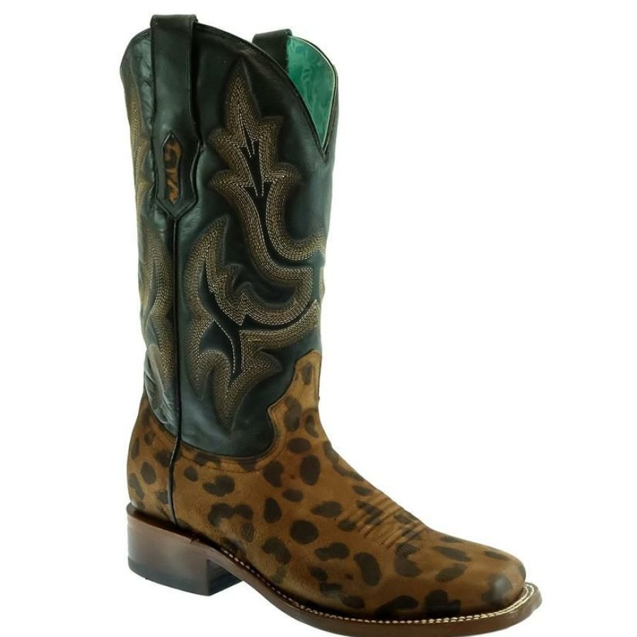 Western Boots * | Crazy Deals Corral Leopard Print Embossed Top Women'S Boots