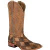 Western Boots * | Crazy Deals Horsepower Men'S Crazy Train Checkered & Patchwork Cowboy Boots