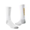 Socks * | Crazy Deals Ariat White Cotton Mid Calf 3 Pair Work Socks