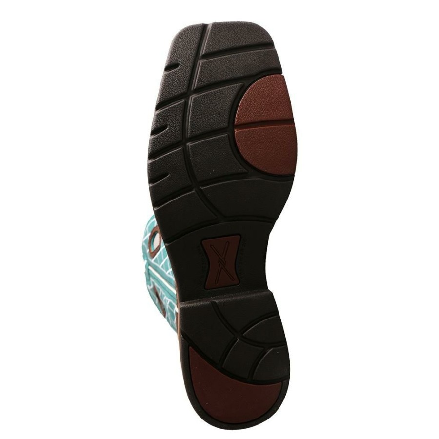 Western Boots * | Shop New Twisted X Mens Lite Work Turquoise Pull On Steel Toe Boot