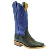 Western Boots * | 100% Guarantee Anderson Bean Royal Blue Deercrow Black Ostrich Men'S Boot