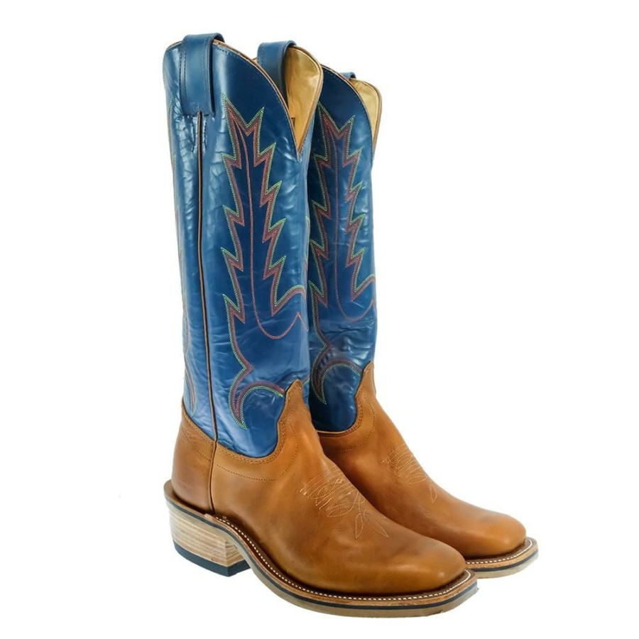 Western Boots * | Shop New Olathe Vanilla Navajo Blue Top Men'S Boots