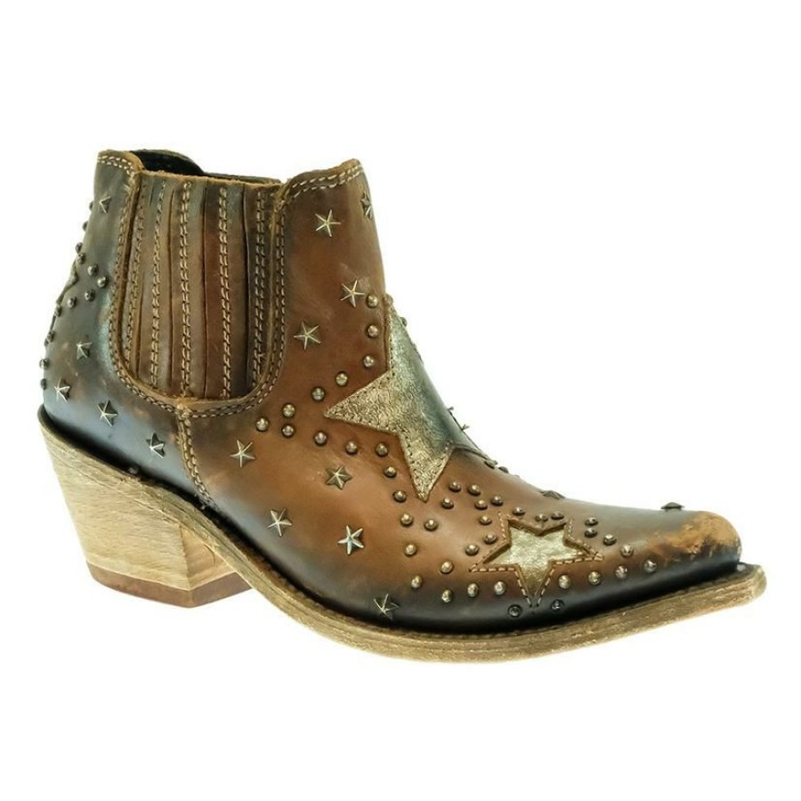 Western Boots * | Reasonable Price Liberty Black Drica Luggage Brown Megan Women'S Shorty Boots