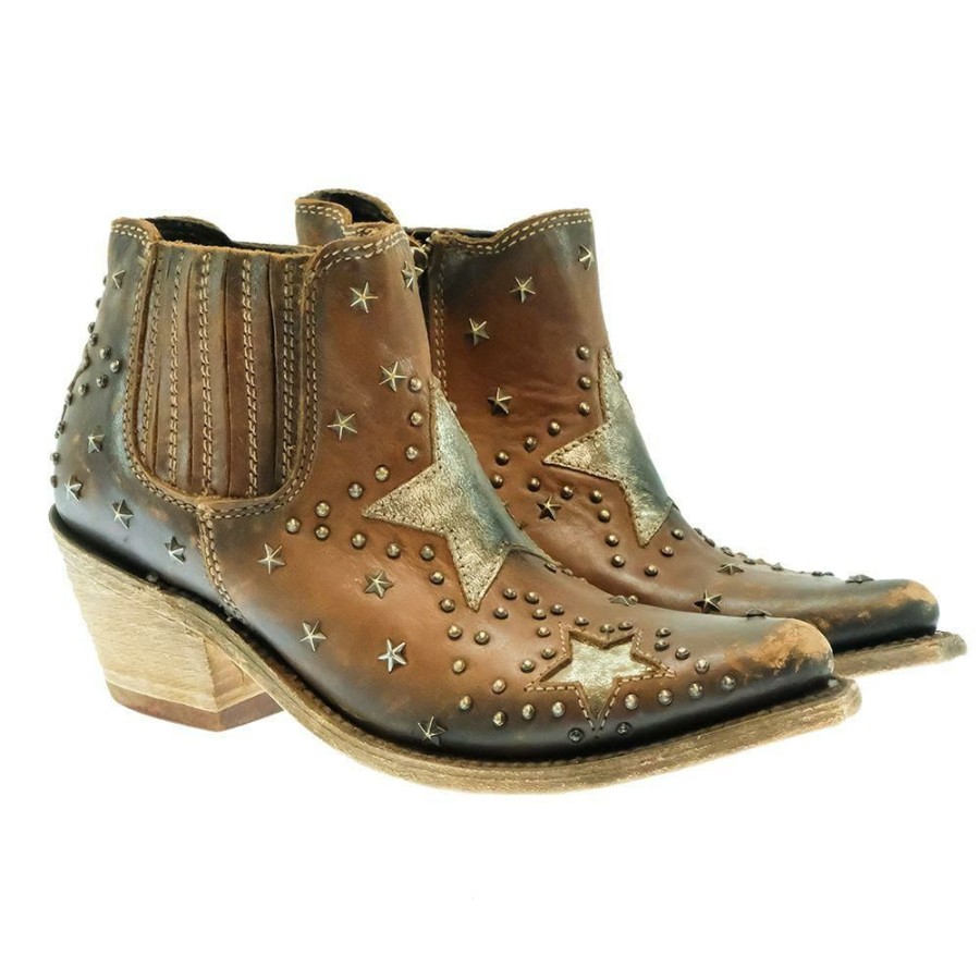 Western Boots * | Reasonable Price Liberty Black Drica Luggage Brown Megan Women'S Shorty Boots