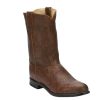 Western Boots * | Official Justin Mens Roper Chestnut Marbled Deerlite Round Toe Boot