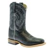 Western Boots * | Clearance Horse Power Black Bull Hide Aqua Monet Youth Boots