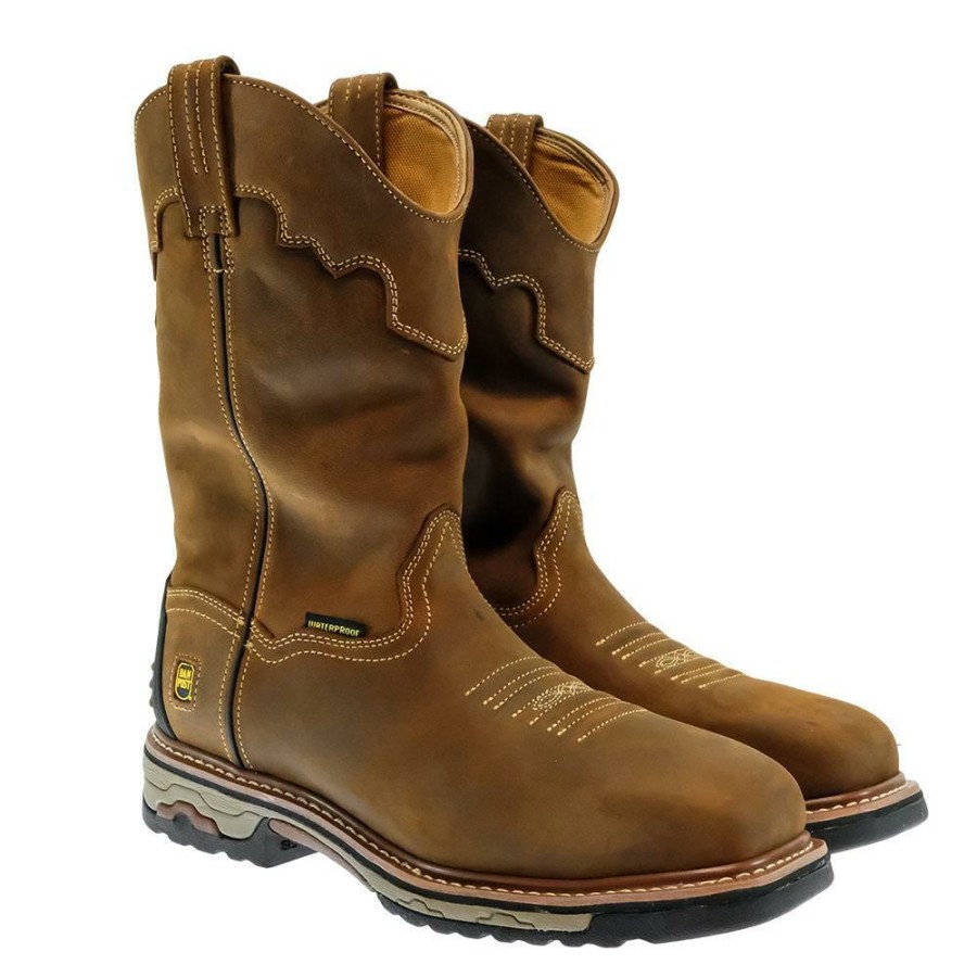 Western Boots * | Reasonable Price Dan Post Blayde Steel Toe Waterproof Tan Men'S Boots