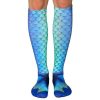 Socks * | Shop New Blue Mermaid Knee High Socks