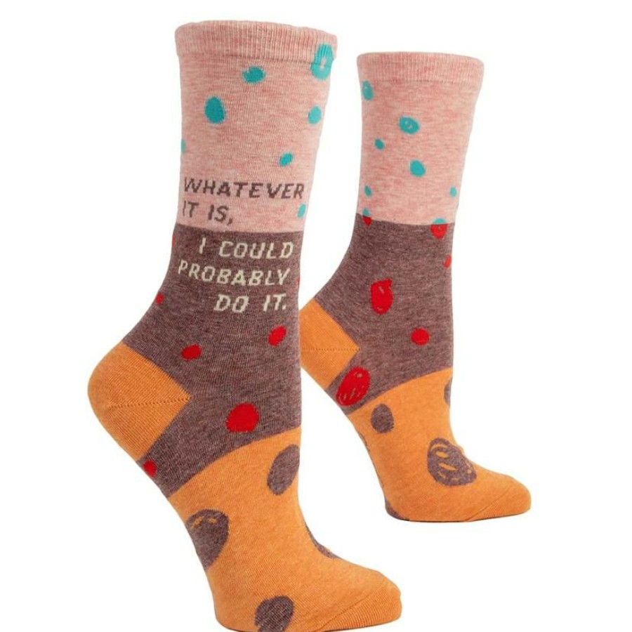 Socks * | Official Blue Q Whatever It Is I Could Probably Do It Women'S Crew Socks