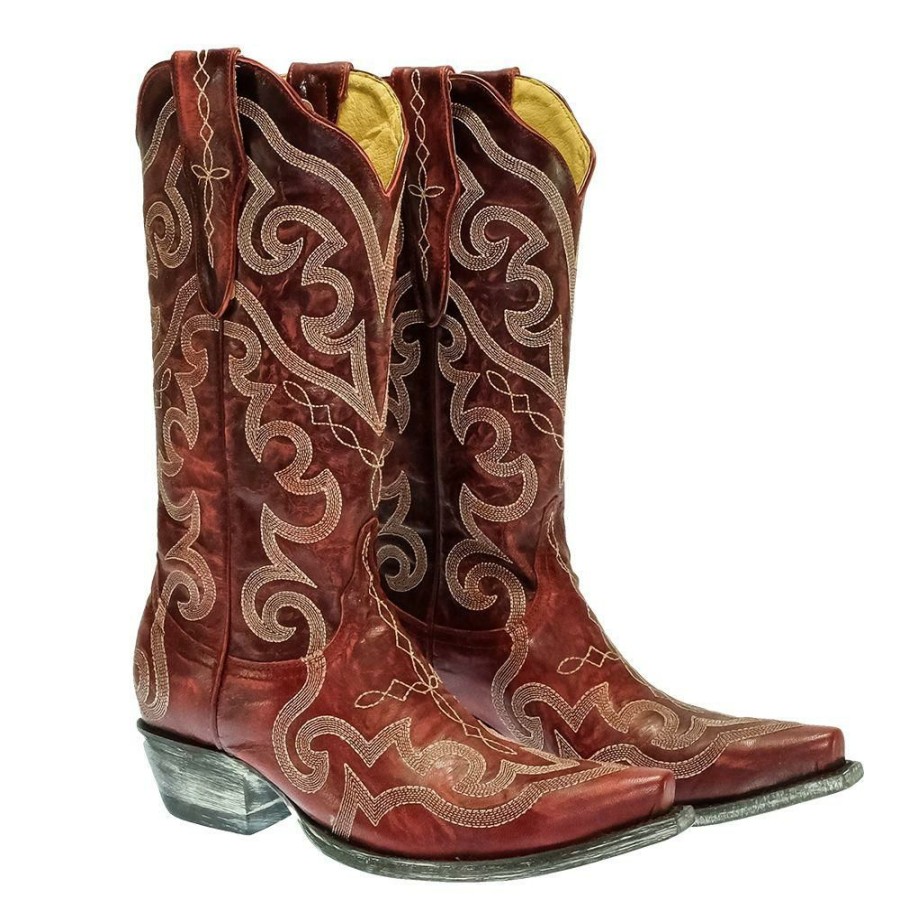 Western Boots * | Official Yippee Ki Yay By Old Gringo Vittoria Red Stitched Women'S Boots