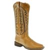 Western Boots * | Less Expensive Stt Ranch Horse Cognac Barza Miel Square Toe Women'S Boots