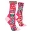 Socks * | Best Sale Blue Q Hi, I Don'T Care Women'S Crew Socks