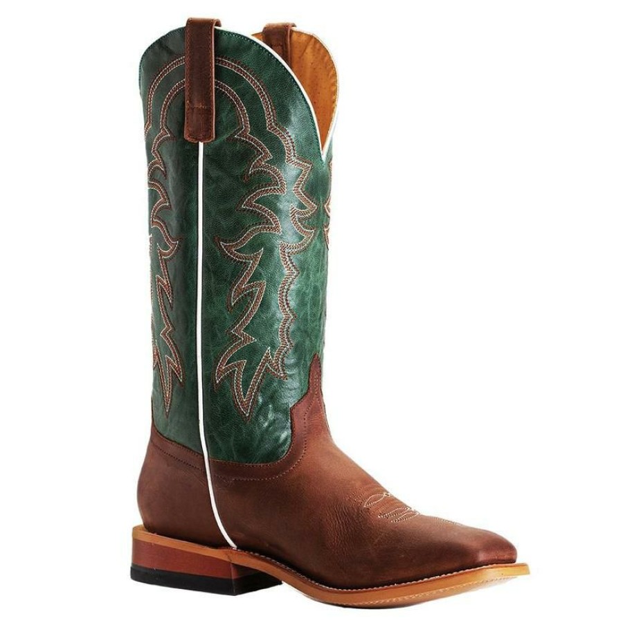 Western Boots * | Best Sale Horsepower Green Stitched Sugared Honey Men'S Boots