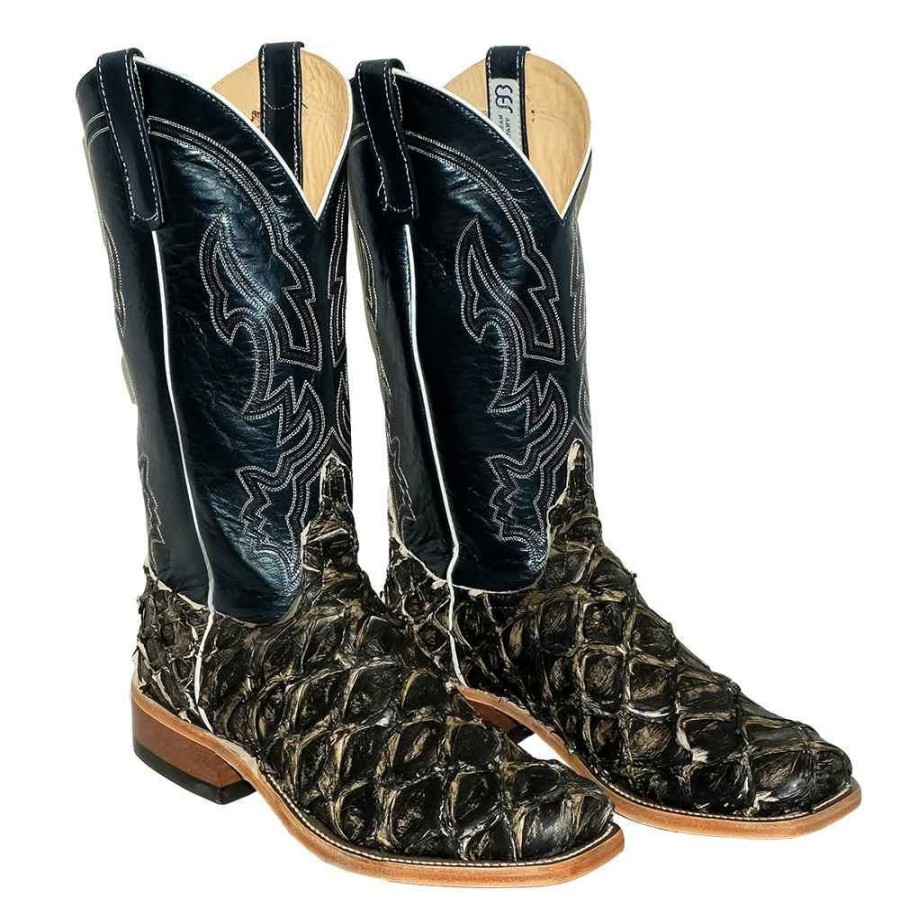 Western Boots * | Clearance Anderson Bean Brn Raven Big Bass In Regal Lustre Men'S Boots