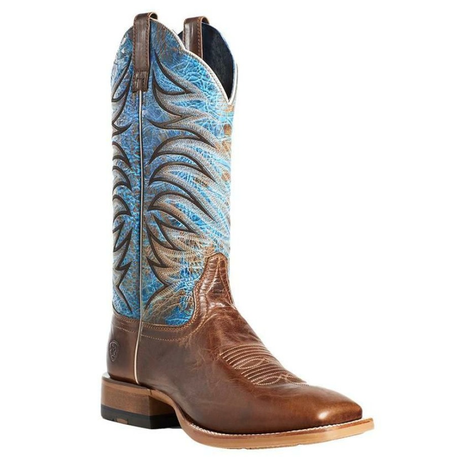 Western Boots * | Wholesale Ariat Firecatcher Well Brown Blue Men'S Boots