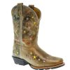 Western Boots * | Reasonable Price Dan Post Starlett Brown Multi Star Girl'S Youth Boots