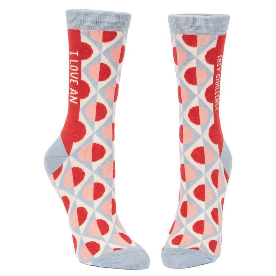 Socks * | New Blue Q I Love A Challenge Women'S Socks