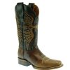 Western Boots * | New Circle G Black And Brown Embroidered Studded Women'S Boots