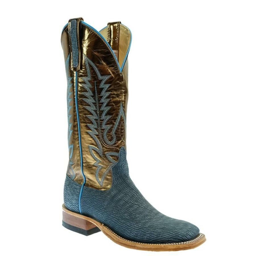 Western Boots * | Cheap Anderson Blue Safari Shark Women'S Boots