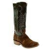 Western Boots * | Outlet Sale Rios Of Mercedes Hickory Shoulder Rough Out With Olivesque Kidskin Top Men'S Boots