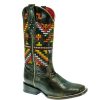 Western Boots * | Crazy Deals Ferrini Black Aztec Embroidered Women'S Boots