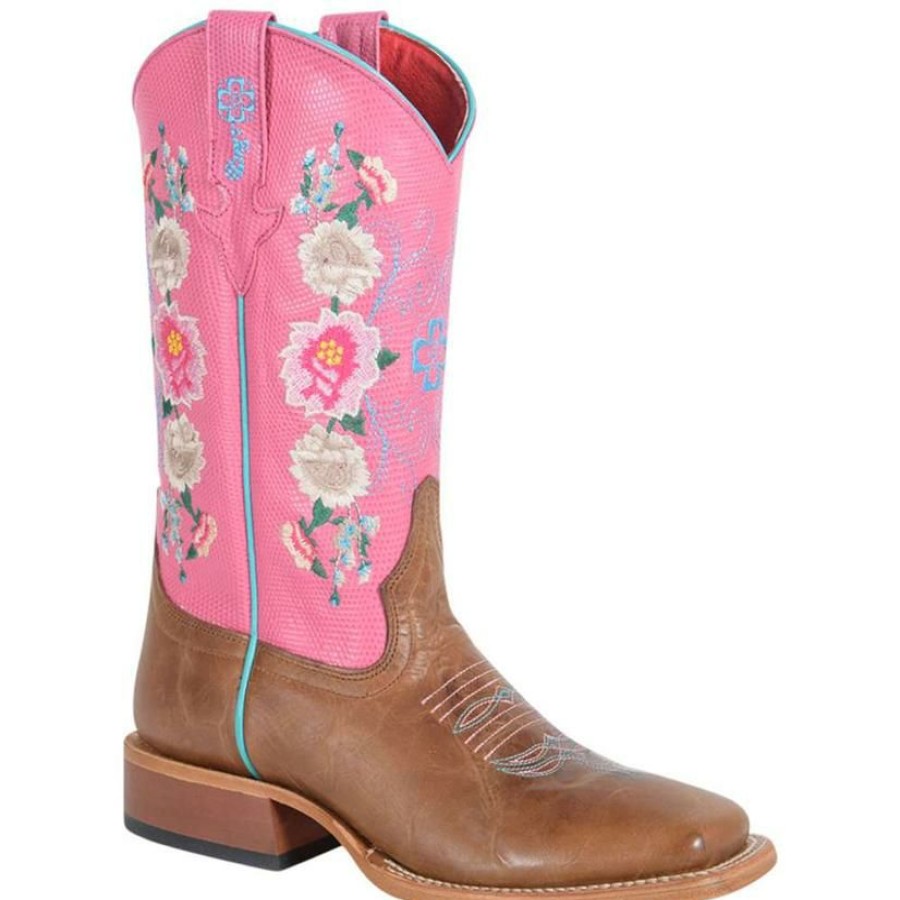 Western Boots * | Excellent Macie Bean Girls Pink Honey Bunch Boots