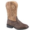 Western Boots * | New Roper Tan Brown Faux Ostrich Kid Boots