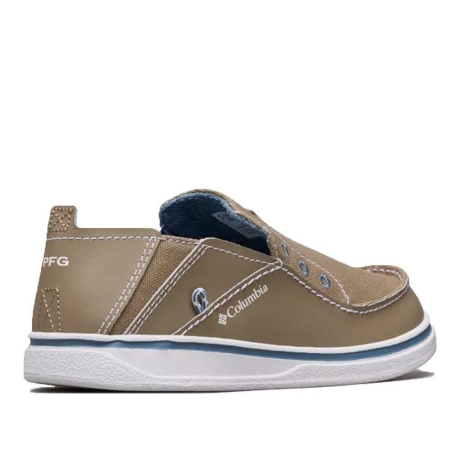 Shoes * | Clearance Columbia Bahama Pfg- Pebble/White Youth Shoes