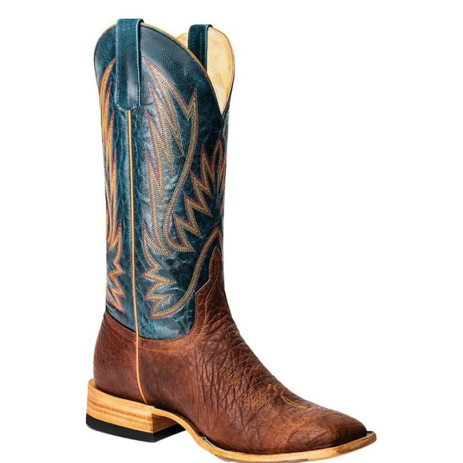 Western Boots * | Cheap Horsepower Top Hand Camanche Shrunken Shoulder Navy Explosion Men'S Boots