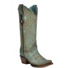 Western Boots * | New Corral Boots Women'S Turquoise Laser And Embroidery Boot