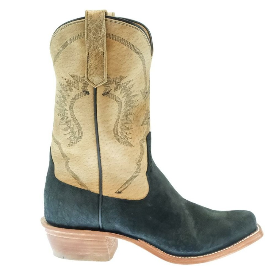 Western Boots * | Best Sale Rios Of Mercedes Black Split Hippo Men'S Boots