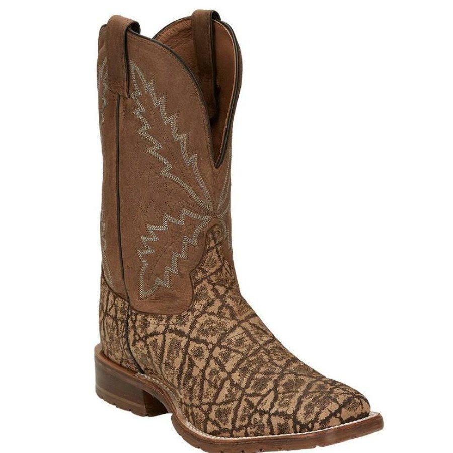 Western Boots * | Clearance Tony Lama Bowie Taupe Elephant Tlx Performance Men'S Boots