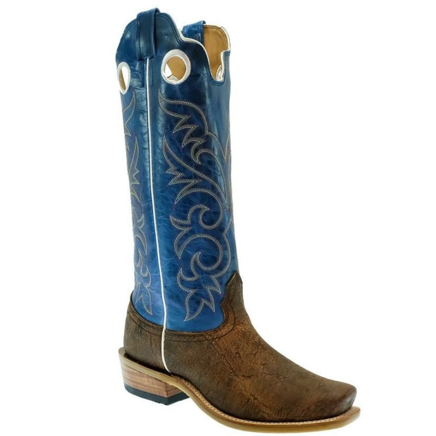 Western Boots * | 100% Guarantee Fenoglio Rust Cape Buffalo Sky Blue Top Men'S Boots