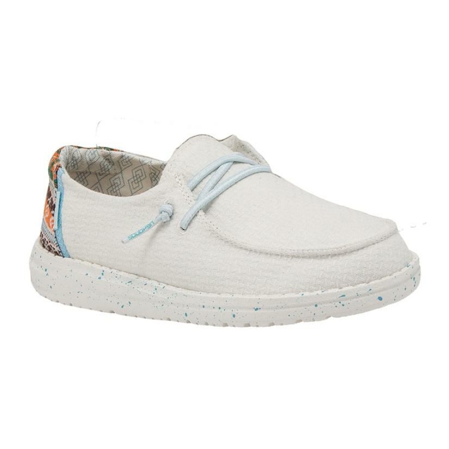 Shoes * | Excellent Hey Dude Wendy Aztec Youth Shoe