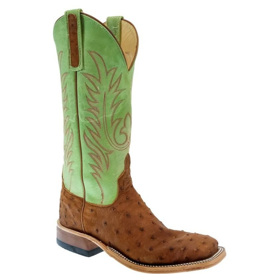 Western Boots * | Excellent Anderson Bean Full Quill Ostrich Lime Green Top Women'S Boots