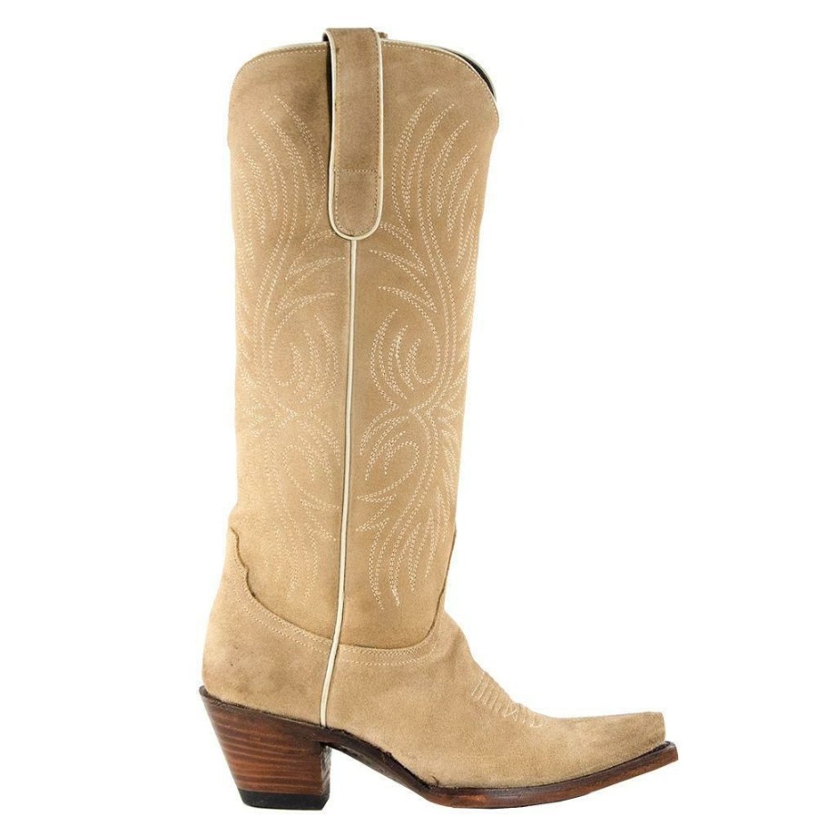 Western Boots * | Best Sale Azulado Stella Sand Suede Tonal Women'S Boots