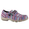 Shoes * | Outlet Sale Roper Chillin Aztec Blue Red Canvas Chukka Women'S Shoes