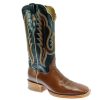 Western Boots * | Wholesale R. Watson Cognac And Black Sinatra Cowhide Men'S Boot