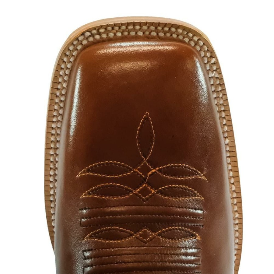 Western Boots * | Wholesale R. Watson Cognac And Black Sinatra Cowhide Men'S Boot